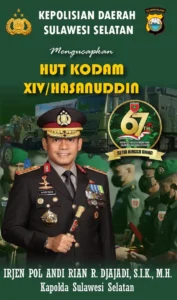 Kapolda Sulsel Beri Ucapan HUT ke-67 Kodam XIV/Hasanuddin