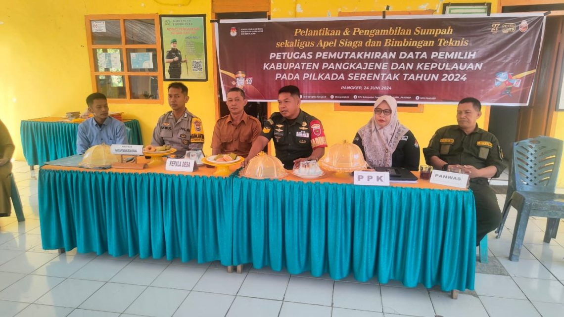 BHABINKAMTIBMAS HADIRI PELANTIKAN DAN PENGAMBILAN SUMPAH SERTA BIMTEK PEMUTAKHIRAN DATA PEMILIH PADA PILKADA SERENTAK TAHUN 2024. | NEWS TV Indonesia