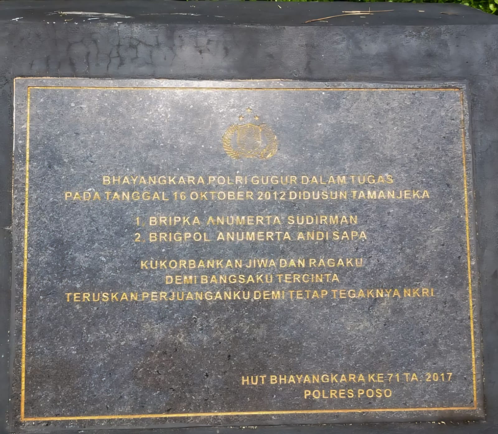 Pesan Pengabdian dari Prasasti Pahlawan Bhayangkara di Tamanjeka Poso | NEWS TV Indonesia