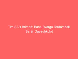 Tim SAR Brimob: Bantu Warga Terdampak Banjir Dayeuhkolot