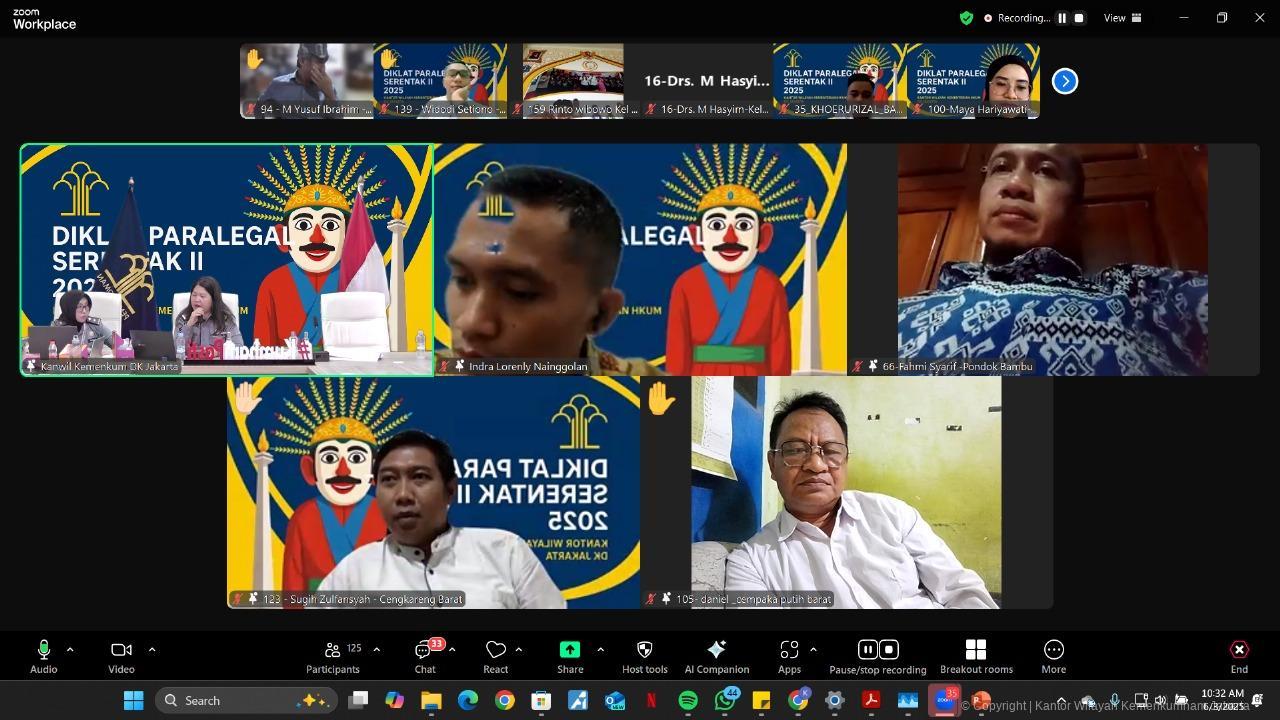 Kanwil Kemenkum DK Jakarta Gelar Pelatihan Paralegal Serentak Angkatan II Tahun 2025 | NEWS TV Indonesia