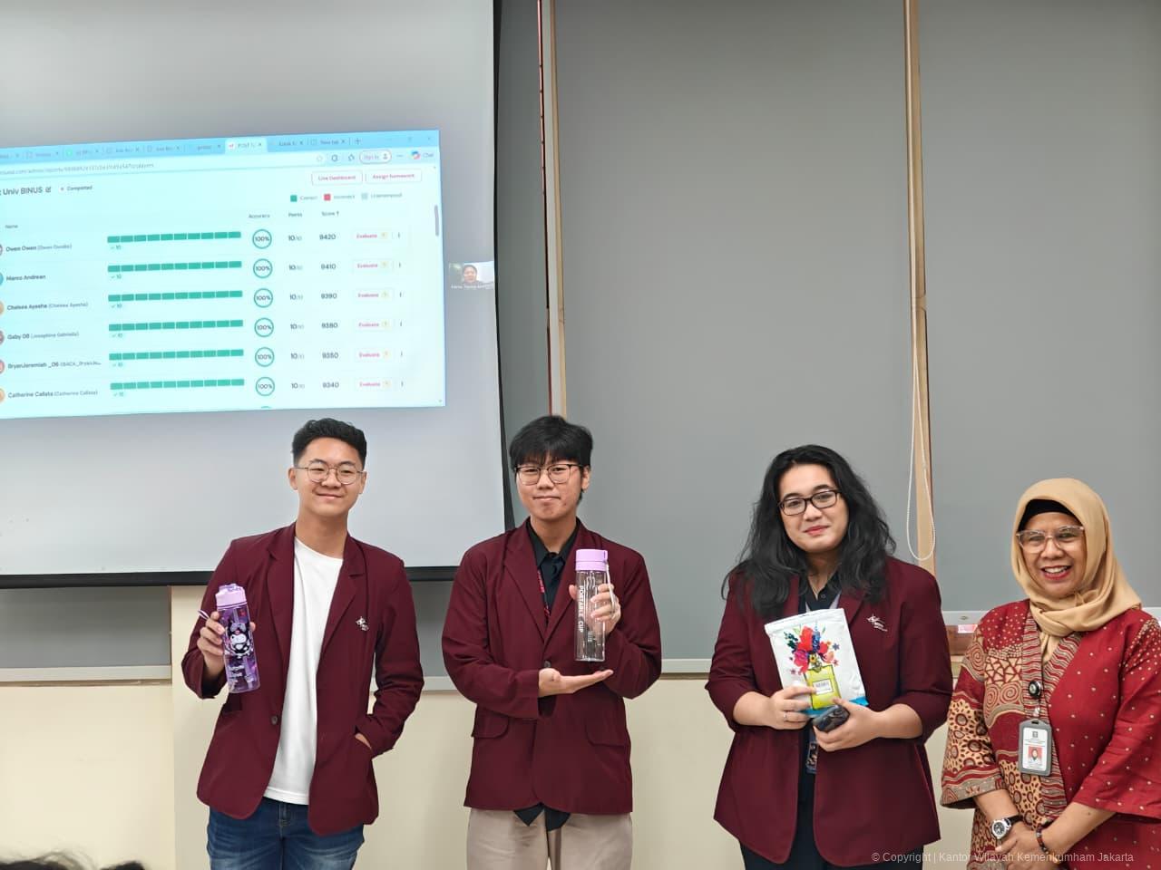 Bekali Ketua Organisasi Kemahasiswaan Universitas Bina Nusantara menjadi Duta Anti Bullying, Kanwil Kemenkum DK Jakarta berikan Penyuluhan Hukum | NEWS TV Indonesia