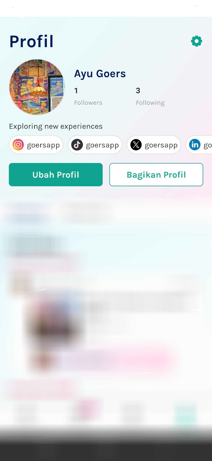 Fitur Following GOERS Private