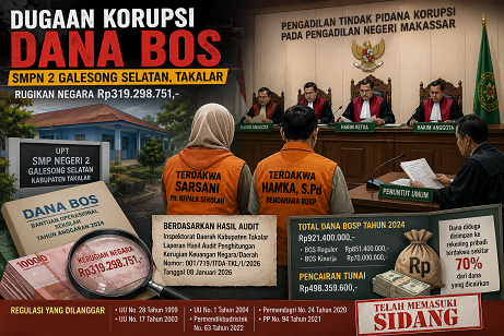 Dugaan Korupsi Dana BOS SMPN 2 Galesong Selatan