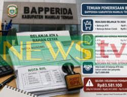 BPK Temukan Selisih Pertanggungjawaban Belanja ATK dan Bahan Cetak di Bapperida Mamuju Tengah