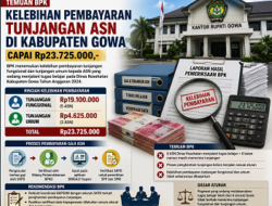 BPK Kembali Temukan Kelebihan Pembayaran Tunjangan ASN di Kabupaten Gowa
