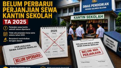 Dinas Pendidikan Sulsel Belum Perbarui Perjanjian Sewa Kantin Sekolah
