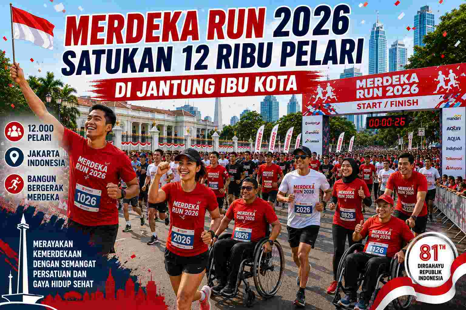 Merdeka Run 2026 Satukan 12 Ribu Pelari di Jantung Ibu Kota