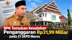 BPK Temukan Kesalahan Penganggaran Rp31,99 Miliar pada 21 SKPD Maros