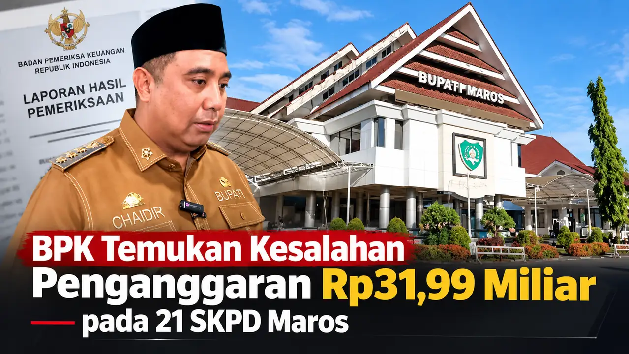 BPK Temukan Kesalahan Penganggaran Rp31,99 Miliar pada 21 SKPD Maros