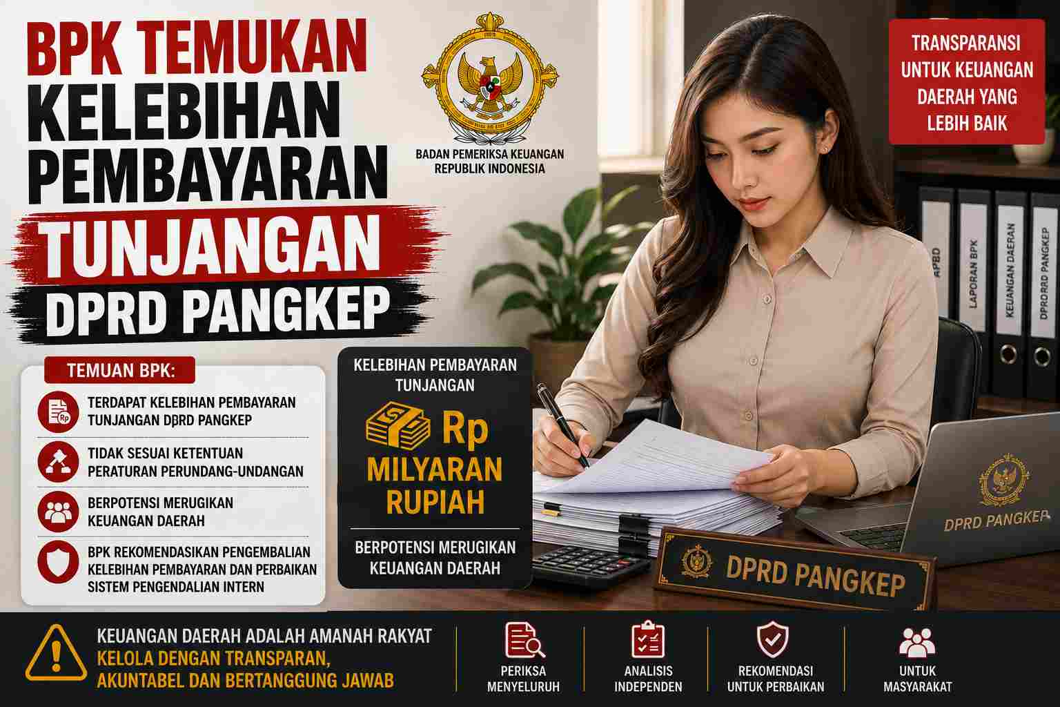 BPK Temukan Kelebihan Pembayaran Tunjangan DPRD Pangkep