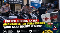 Polsek Gunung Anyar Amankan Motor Tanpa Dokumen yang Akan Dikirim ke Sumba