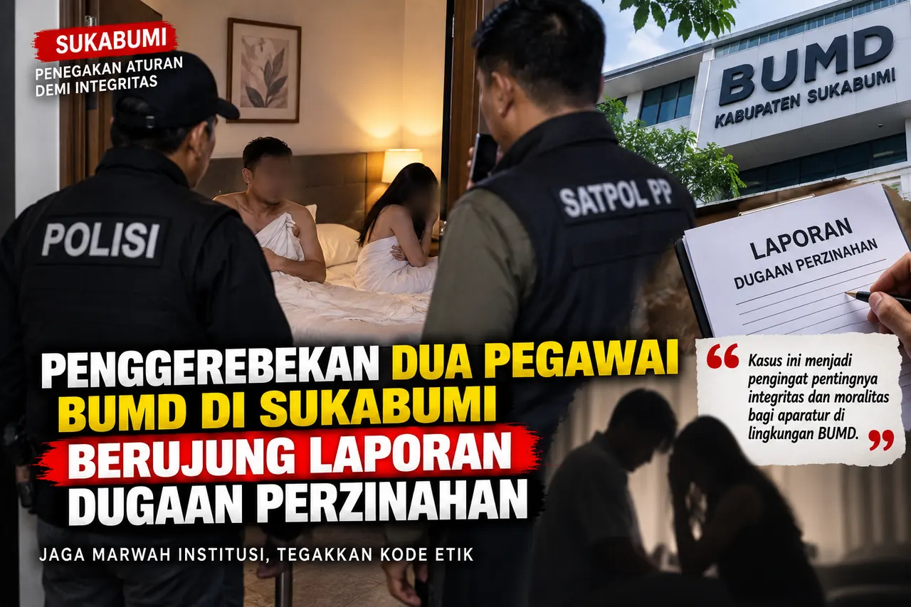 Selingkuh, Dua Pegawai BUMD di Sukabumi Digerebek