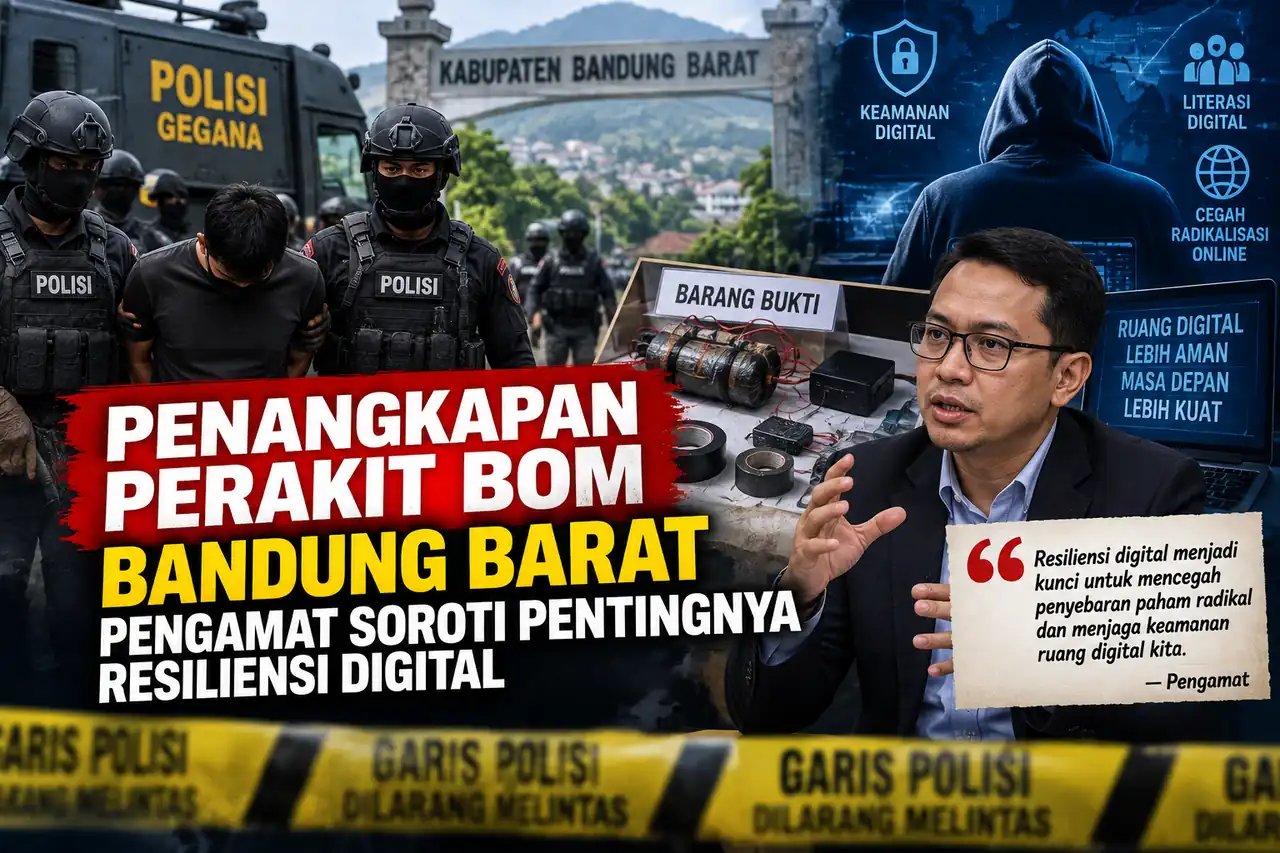 Penangkapan Perakit Bom Bandung Barat, Pentingnya Resiliensi Digital