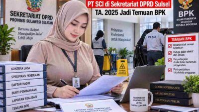 Belanja Jasa Kebersihan dan Sopir PT SCI di Sekretariat DPRD Sulsel TA. 2025 Jadi Temuan BPK